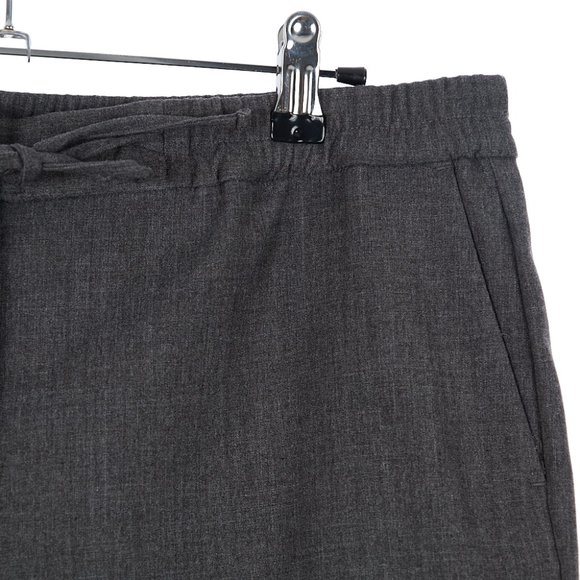 J Jill Gray Cropped Pants With Tie Size Medium - Picture 4 of 8